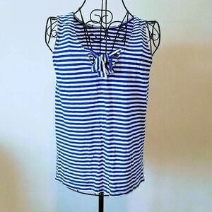 Gap Tank Top Small Women's Nautical Blue Stripe